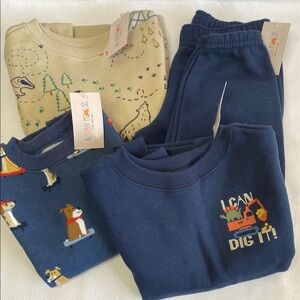 Garanimals Kids' Toddler Boy`s 24 Months Graphic Sweatshirt Pants Lot of 4